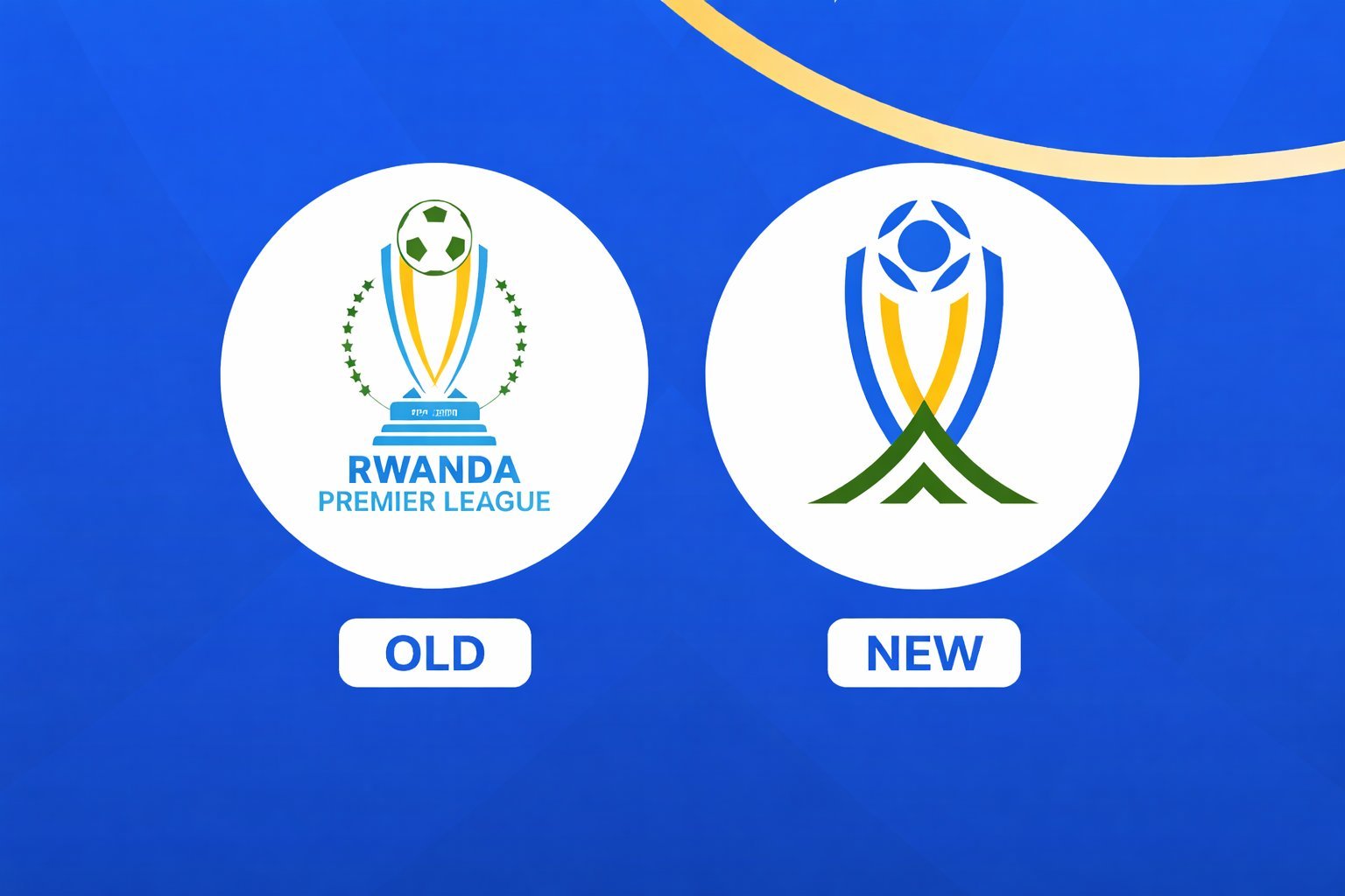 Rwanda Premier League old and new logo comparison