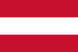 Flag of Latvia: red field with a white horizontal stripe in the center, spanning the width of the flag.