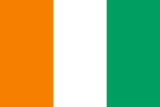 Vertical tricolor flag with orange, white, and green stripes.
