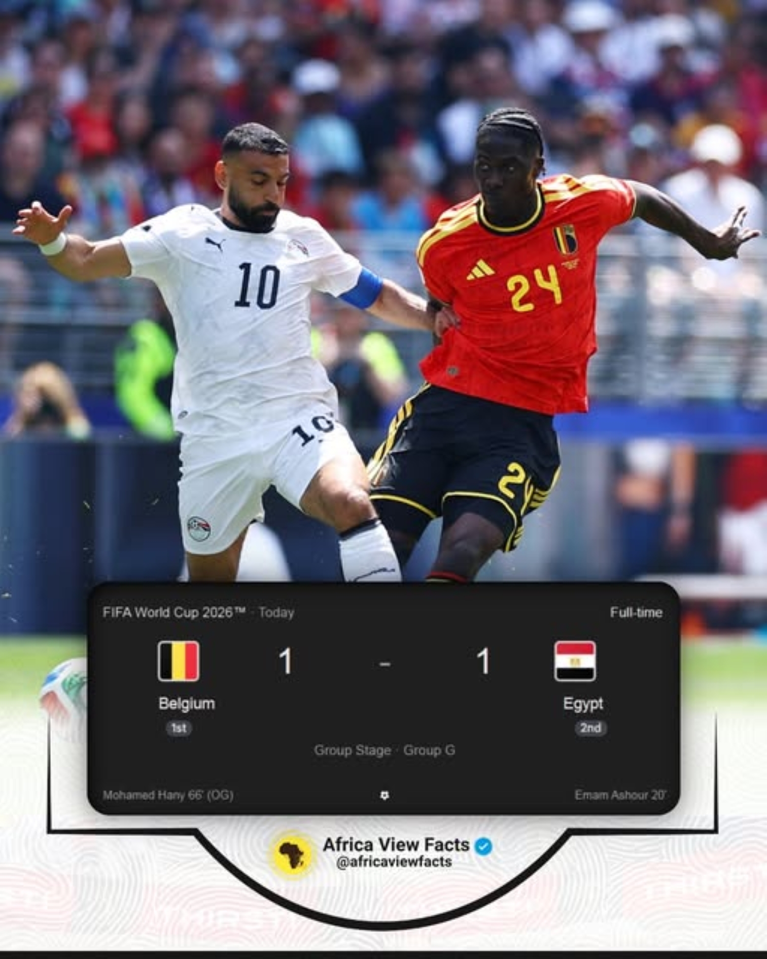 2026 World cup: Egypt’s winless world cup run deepens after draw with Belgium