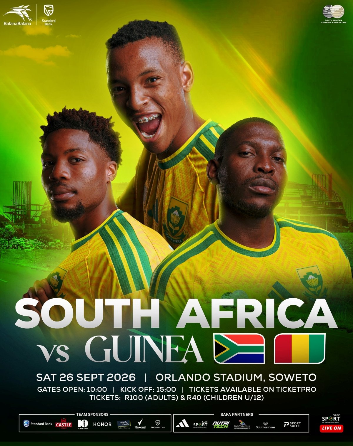 2027 AFCON QUALIFIERS: Bafana Bafana vs Guinea 2027 AFCON QUALIFIERS: Bafana Bafana vs Guinea